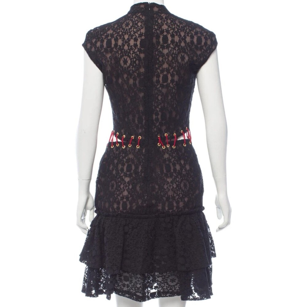 Sandra Mansour FW 2016 Black Lace Mini Dress Womens EU 36 US 0 XS NWT MSRP $1850 - Picture 3 of 16